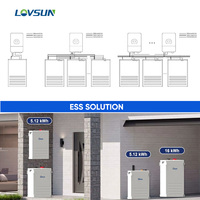 Kit complet de système solaire domestique Deye 5kw 10kw 12kw Système d'énergie solaire hybride avec batterie 10kwh 20kwh 30kwh 40kwh Batteries au lithium