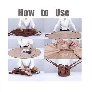 Bolsa de Mano Plegable Ligera de Poliuretano, Bolsa de Almacenamiento Plegable Espaciosa y Duradera con Almacenamiento Sencillo para Artículos Esenciales Diarios - Product Image 3