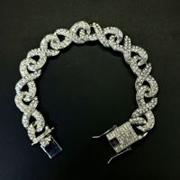Collier Miami Link en forme de 8, en alliage de haute qualité, style Hip Hop, avec strass, chaîne cubaine, vente en gros, en stock, promotion