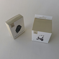 Boîte d'emballage en carton ondulé E Flute personnalisée avec support pour l'électronique, boîte d'emballage pour chargeur de données, boîte en carton ondulé pour l'électronique