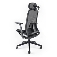 Chaise de bureau ergonomique à dossier haut en mesh avec repose-pieds pour de longues heures de travail