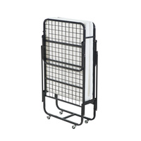 Cadre de lit simple pliant moderne sur mesure OEM pour hôtel, assemblage facile, construction métallique haute capacité pour invités