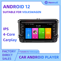 Autoradio Android 4 cœurs avec écran IPS 7 pouces, GPS, amplificateur, Carplay, Android Auto, lecteur DVD pour Volkswagen
