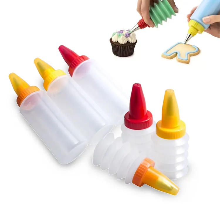 Custom Diy Mini Bakken Icing Piping Herbruikbare Plastic Broodjes Crème Decoreren Squeeze Fles