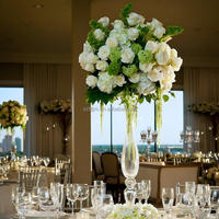Centres de table floraux de luxe pour mariage, arrangements de fleurs artificielles faits à la main pour la décoration de table de mariage