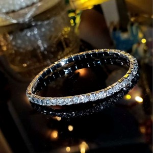 2.0mm Superfine Style Coréen Simple Rangée Flash Diamant Stretch Cristal Bracelet De Mariée Strass Charme pour Cadeaux - Product Image 2