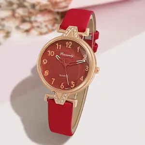 WJ-11228 럭셔리 다이아몬드 다채로운 가죽 스트랩 숙녀 시계 석영 도매 매력적인 간단한 클래식 여성 시계