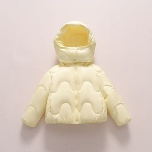 Veste courte à capuche pour garçons et filles Pinghu Chixin, 90% neuve, style hiver, norme nationale, motif ondulé, couleur unie, chaude - Product Image 5