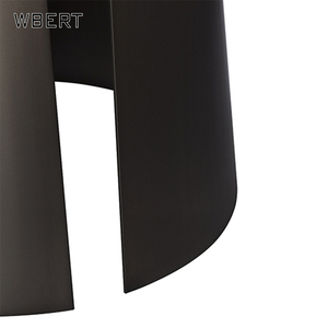 Mesa redonda de madera maciza de nogal negro de estilo antiguo WBERT, pequeña mesa redonda de gama alta francesa minimalista Retro para el hogar - Product Image 2