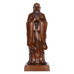 Figura de Confucio de bronce Copper World, estatua artesanal de pie, decoración de oficina, regalo - Product Image 4