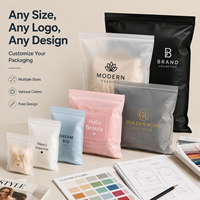 Sacs d'expédition en plastique transparent givré avec fermeture éclair, personnalisables avec logo, recyclables, pour vêtements, chaussures et chaussettes, vente en gros