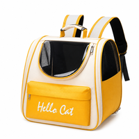 Sac à dos respirant pour animaux de compagnie Hello Cat, porte-animaux transparent en PVC, capacité 20000 ml, jaune gris-bleu, YAOYUE