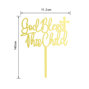 Baptême première Communion gâteau décoration paix colombe gâteau Topper baptême acrylique fête fournitures gâteau Topper décoration outils - Product Image 6