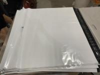 Sacs d'expédition en polyéthylène blanc uni avec poignée, adhésifs puissants, pour l'emballage de commandes en gros pour les magasins de vêtements