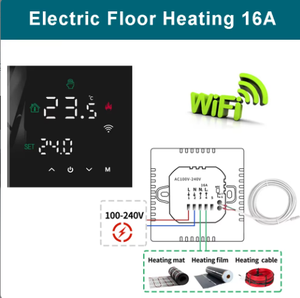Cabezal de termostato inteligente con controlador de temperatura <span class=keywords><strong>digital</strong></span> WiFi con calefacción flexible para uso en hoteles y apartamentos - Product Image 3
