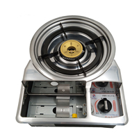 Grill coréen au butane commercial, grill infrarouge sans fumée en acier inoxydable, table de grill intégrée pour les restaurants