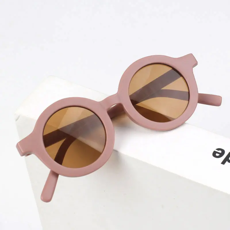 Colorful Baby Shades Retro Round Kids Sunglasses Meninos Meninas Vintage Crianças Sunglasses