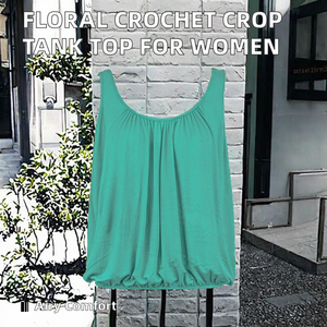 Top Corto de Verano Transpirable con Bordado Floral, Camisola Vintage con Tirantes Finos para Mujer, Chaleco de Punto de Ganchillo Estilo Hip Hop - Product Image 2