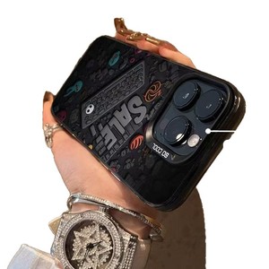 Coque de téléphone compatible Graffiti Keyboard pour 16/17 Pro Max, style japonais/coréen, anti-traces de doigts, électroplaquée, laser - Product Image 5