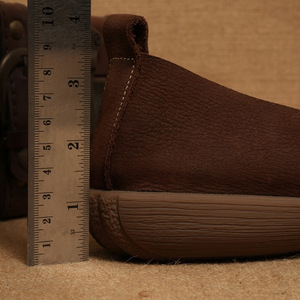 Mocassins en daim pour hommes, bout rond, à enfiler, semelle extérieure en caoutchouc légère, semelle intermédiaire en EVA, chaussures décontractées toutes saisons - Product Image 3