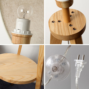 Scandinavian Solid <b>Wood</b> <b>Floor</b> <b>Lamp</b> Simple Modern Bedroom Vertical Tripod Steady <b>Living</b> <b>Room</b> Decorative Reading <b>Floor</b> <b>Lamp</b> - Product Image 4