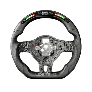 พวงมาลัยหุ้มหนังแท้ LED RPM สำหรับกอล์ฟ VW 6 GTI Mk6 Vw Polo GTI <span class=keywords><strong>Scirocco</strong></span> <span class=keywords><strong>R</strong></span> Passat CC <span class=keywords><strong>R</strong></span>-Line 2008-2014 - Product Image 1