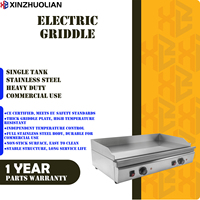 Plaque de cuisson électrique professionnelle antiadhésive en acier inoxydable Teppanyaki, 220V/50HZ 4.4KW 50-300C, modèle de table, vente chaude