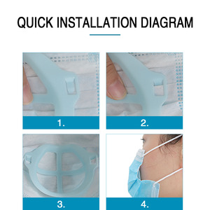 Support de <span class=keywords><strong>masque</strong></span> Auble <span class=keywords><strong>en</strong></span> PP, cadre de soutien intérieur blanc/bleu 10x10cm, cool, pratique, respirant, lavable, réutilisable, <span class=keywords><strong>masque</strong></span> <span class=keywords><strong>en</strong></span> <span class=keywords><strong>tissu</strong></span> fait <span class=keywords><strong>maison</strong></span> - Product Image 4