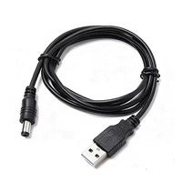 Adaptateur convertisseur DC 12V USB 2.0 vers câble de charge, connecteur mâle DC, prise jack 5521 5,5*2,1 mm/5,5*2,5 mm