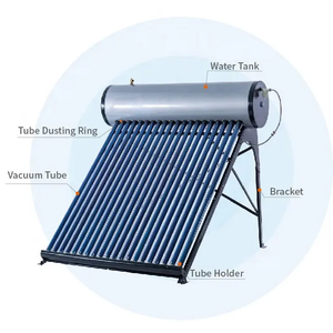 Meisheng <span class=keywords><strong>Chauffe</strong></span>-<span class=keywords><strong>eau</strong></span> solaire à tube sous vide de haute qualité d'une capacité de <span class=keywords><strong>100L</strong></span> 200L 300L pour un usage domestique en plein air dans un hôtel - Product Image 1