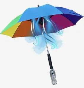 Hot Sale Umbrella With Built-in Fan And Water Spray UV Straight Protection Umbrella