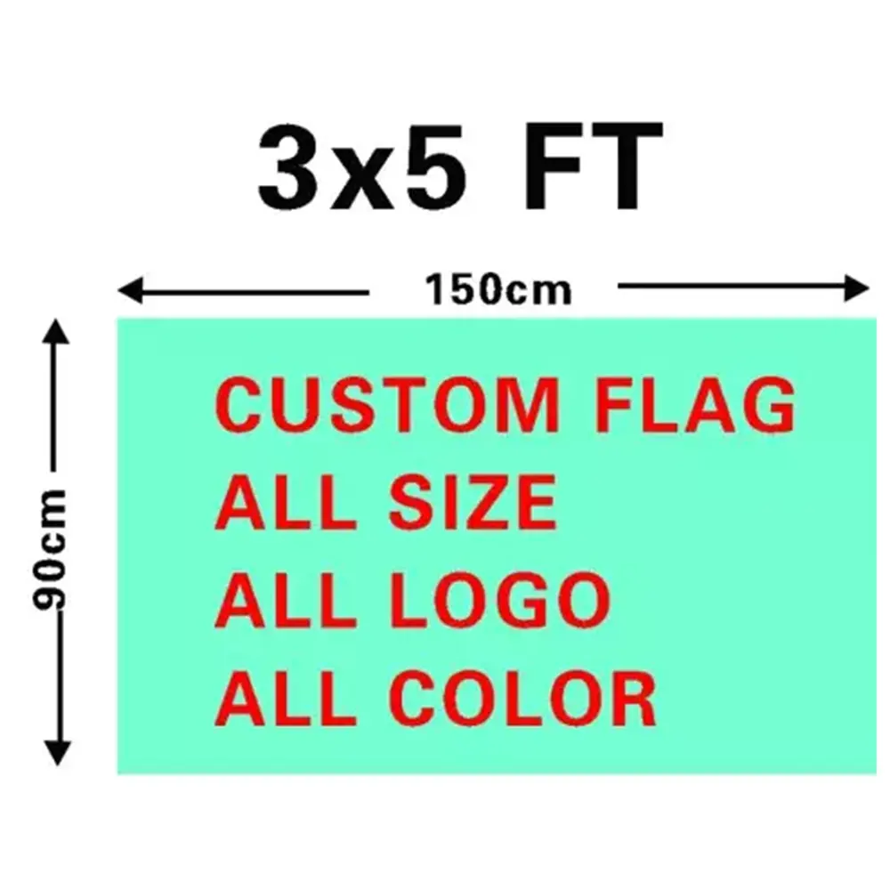 Marketing de fábrica Bandera promocional de 3x5 pies Banderas de naciones coloridas Sublimación Impreso Decoración al aire libre