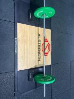 Plataforma de Halterofilia de Goma y Madera, Plataforma de Levantamiento de Pesas Recubierta, Equipo de Fitness, Plataforma de Suelo de Goma para Gimnasio Comercial