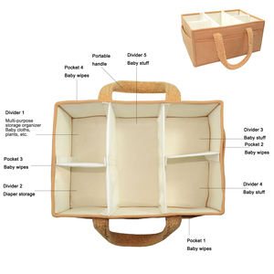Cesta de Almacenamiento para Pañales de Bebé, Material de Algodón, Logotipo Personalizado, Múltiples Tamaños, Recién Nacido, Novedad <span class=keywords><strong>2024</strong></span> - Product Image 5
