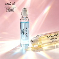 SAGALAGA 5ml Nagelriemverzachtende Olie Pen Sleutelhanger Vitamine E Jojoba Keratine Sterkere Nagels Rollerball Applicatie Draagbaar Op Maat