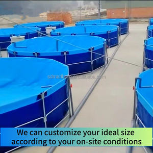 HDPE <span class=keywords><strong>PVC</strong></span> Fish Pool Support Exterior Impermeable Anti-Uv Acuicultura Estanque Revestimiento Tanque de almacenamiento de agua - Product Image 4
