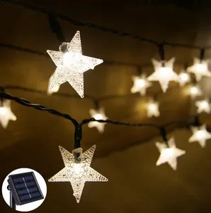 osiden圣诞树装饰22M200LED明星太阳能灯串家庭照明达德仙女串太阳能灯颜色蓝色
