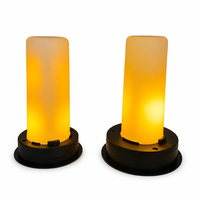 Lampe solaire à LED effet flamme, lumière ambrée vacillante, alimentée par l'énergie solaire, deux tailles, interrupteur marche/arrêt, pour pelouse, allée, patio, extérieur