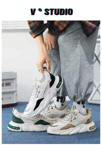 Zapatillas de running de encaje para hombre, estilo deportivo, transpirables, ligeras, de malla, para primavera y verano, de moda, para caminar - Product Image 3