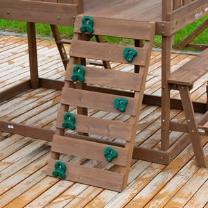 Wooden Backyard <b>Swing</b> <b>Set</b> with Playhouse, Green <b>Slide</b>, Climbing Ladder & 3 <b>Swings</b> - All-in-One Kids Outdoor Playground - Product Image 6