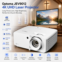 Projecteur laser Optoma JEV9012 4K UHD 4500 lumens pour salle de prière avec longue portée et haute luminosité