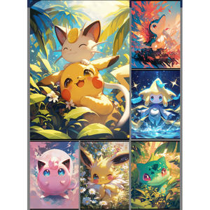 JPS Ventes Flash Boîte Mystère Pokémoned Le Monde des Pokémoned Cartes en Papier Coloré Vintage Aimants Objets de Collection Jeux de Société - Product Image 1