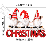 Figurine de Noël en bois personnalisée en forme de lettre, décoration alphabétique rustique pour table de Noël, étagère ou cheminée, cadeau de ferme