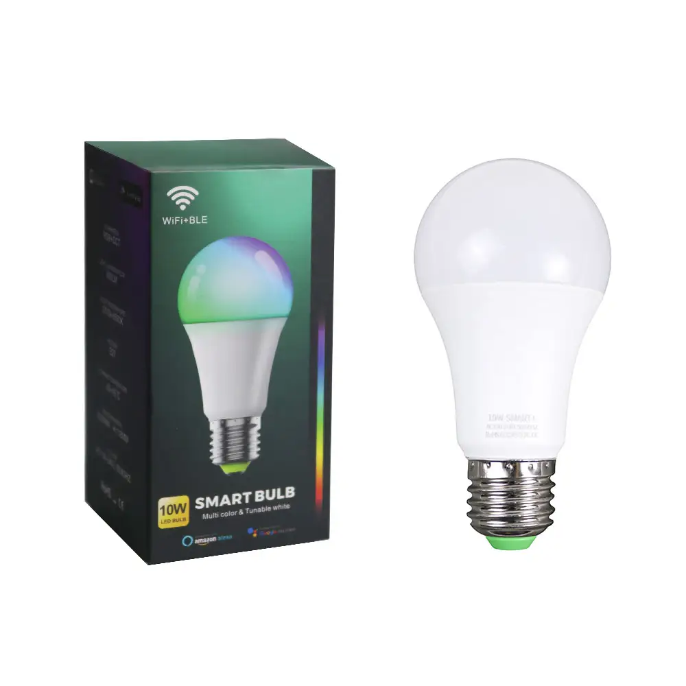 चीन निर्माता ऊर्जा की बचत Lightbulb E26 E27 बल्ब दीपक स्मार्ट बल्ब वाईफ़ाई बीटी आरजीबी स्मार्ट बल्ब का नेतृत्व किया