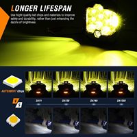 Nouvelle barre lumineuse de travail LED Shinemien 7 pouces Amber Side Shooter, étanche IP67, 10-30V DC, compatible universellement avec toutes les voitures
