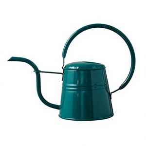 Arrosoir moderne en métal bleu avec long bec, finition peinte durable, outil de jardinage, arrosoirs, outils d'arrosage de jardin - Product Image 3
