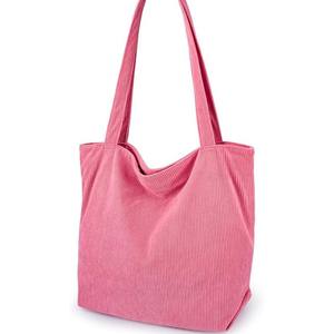 <strong>KALIDI</strong> FANCY FOREST Corduroy Tote <strong>Bag</strong> for Women Two Packs Large Shoulder Hobo Handbag Zipper Closure - Product Image 5