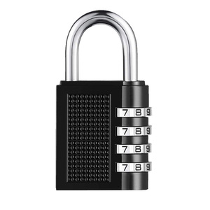 Combination Pad <b>Lock</b> Zinc Alloy 4 Digit Mechanical <b>Lock</b> For Gym Locker Doors Rectangular Black And Silver - Product Image 5