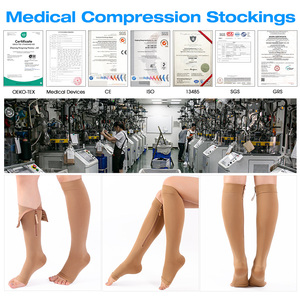 Calcetines de Compresión hasta la Rodilla con Diseño Personalizado de Buena Calidad, con Cierre y Punta Abierta, 23-32 mmHg, <span class=keywords><strong>para</strong></span> Várices - Product Image 6