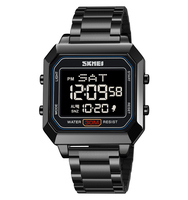Retro reloj digital para hombre relojes de lujo a prueba de agua de acero inoxidable reloj de pulsera Cool SKMEI 2149 relojes digitales para hombres